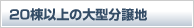 20棟以上の大型分譲地