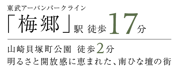 リーズン梅郷 四季緑の街