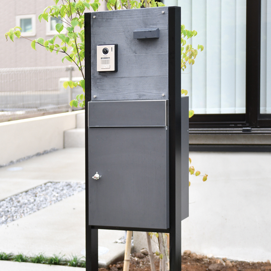 【宅配ボックス付機能門柱】