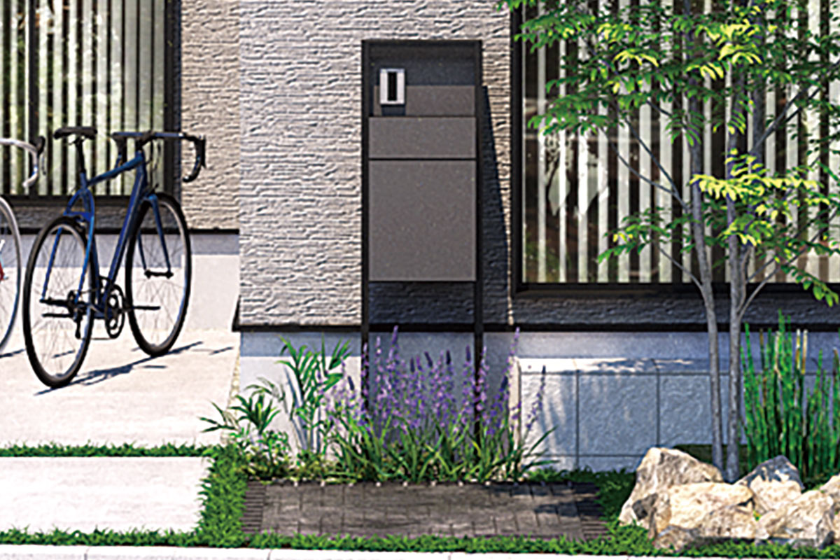 【宅配ボックス付き機能門柱】