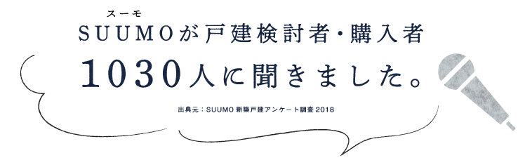 SUUMOが戸建検討者・購入者1030人に聞きました。