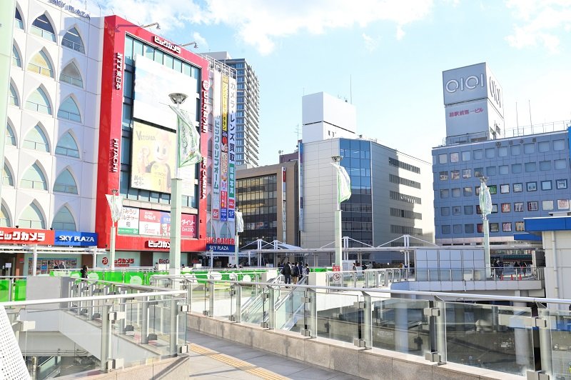 「柏」駅前の様子