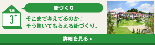 理由3 街づくり そこまで考えてるのか!そう驚いてもらえる街づくり。